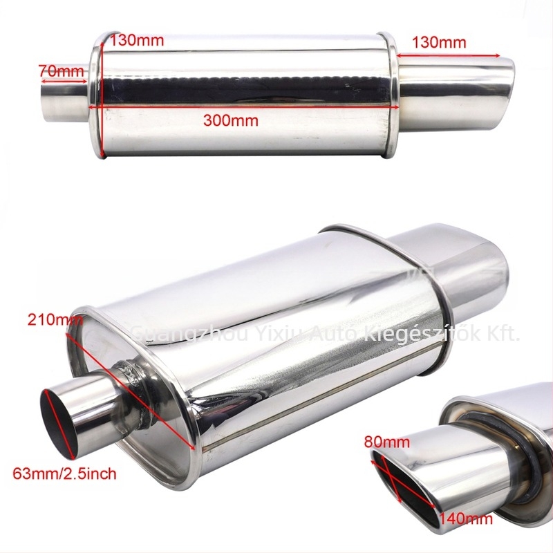 Gyárilag közvetlen autó rozsdamentes acél módosítás sportkocsi hanghullám univerzális kipufogócső ferde ágyú alacsony nehéz és vastag hangdob