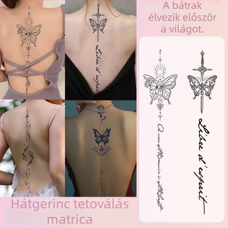 Gerinc gyógynövényes tetoválás matrica Ins stílus édes és fűszeres lányos lé vízálló, tartós, félig állandó szimulációs tetoválás magas szintű érzékkel