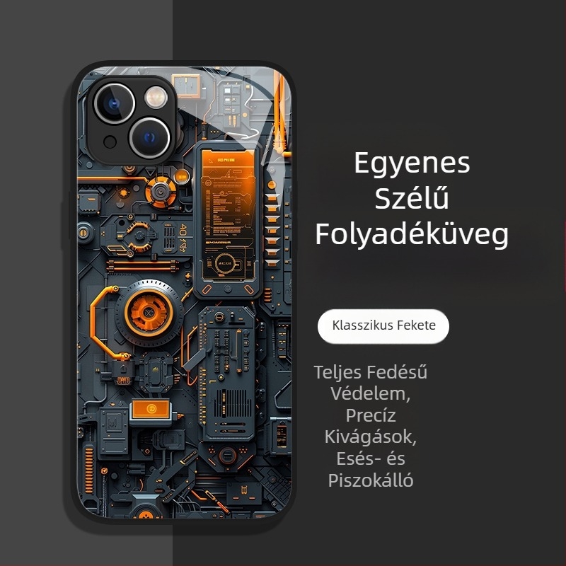 Férfi telefontok Apple 17 új modellhez, 16Plus üveggel, 13 teljes lefedettségű, 12Mini védőtok 11/X népszerű modellhez