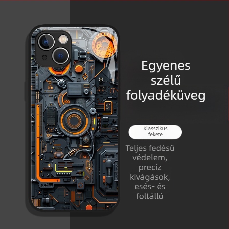 Férfi telefontok Apple 17 új modellhez, 16Plus üveggel, 13 teljes lefedettségű, 12Mini védőtok 11/X népszerű modellhez