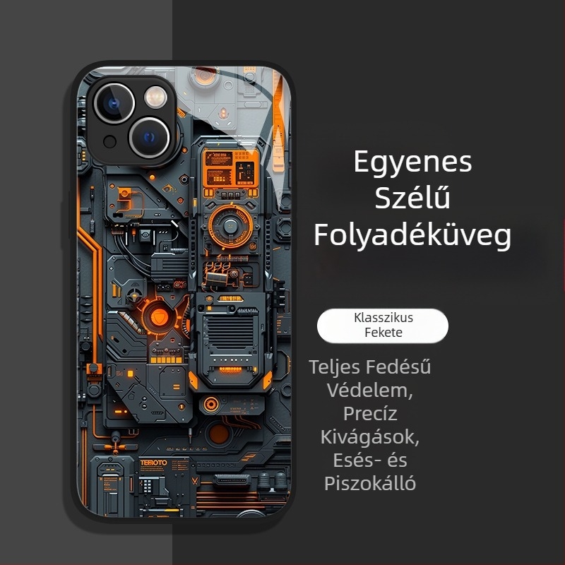 Férfi telefontok Apple 17 új modellhez, 16Plus üveggel, 13 teljes lefedettségű, 12Mini védőtok 11/X népszerű modellhez