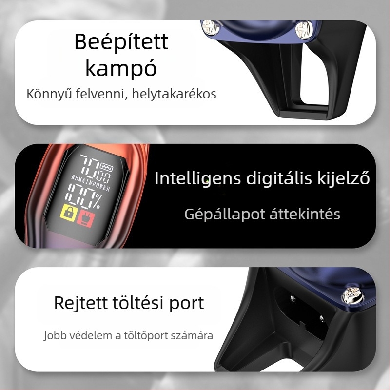 Automata hajvágó elektromos hajvágó újratölthető elektromos nyomógombos automata borotva háztartási elektromos hajvágó