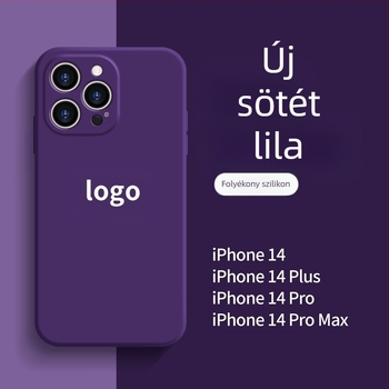 Apple 17Promax Liquid telefontokhoz alkalmas, iPhone 14Pro egyenes élű szilikon 13 ultravékony, mindenre kiterjedő Xr tok