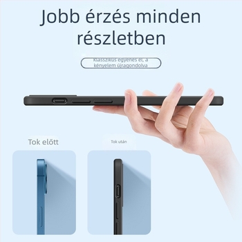 Apple 17Promax Liquid telefontokhoz alkalmas, iPhone 14Pro egyenes élű szilikon 13 ultravékony, mindenre kiterjedő Xr tok