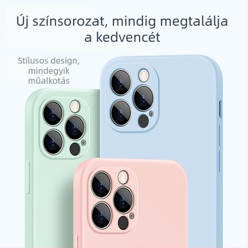 Apple 17Promax Liquid telefontokhoz alkalmas, iPhone 14Pro egyenes élű szilikon 13 ultravékony, mindenre kiterjedő Xr tok