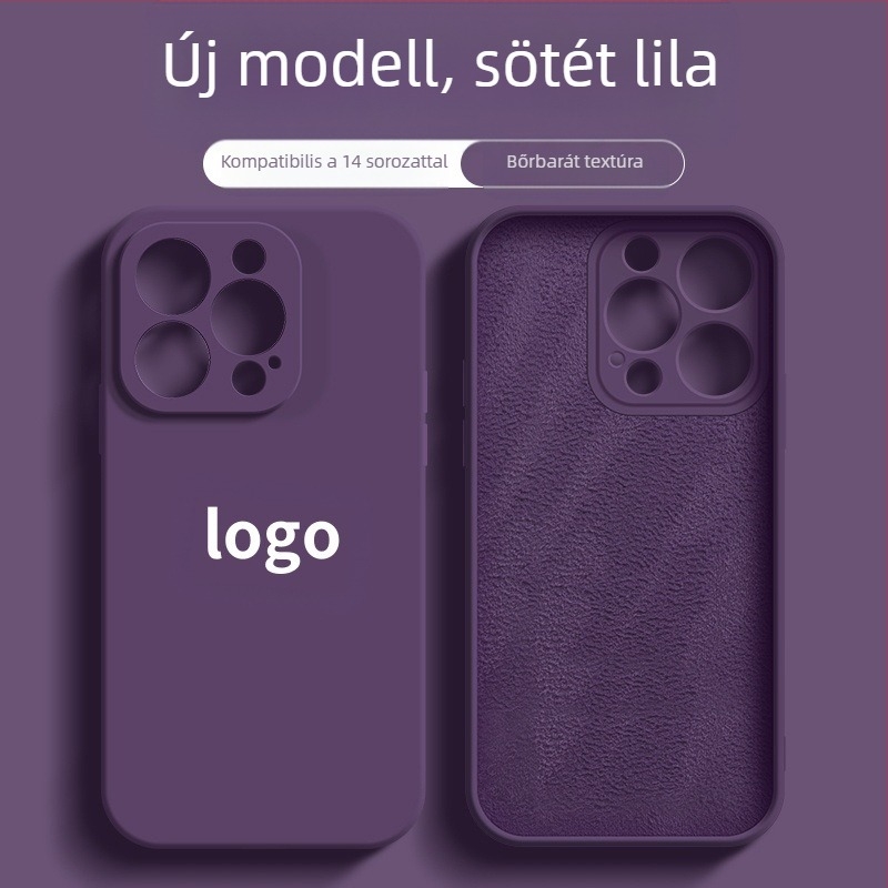Apple 17Promax Liquid telefontokhoz alkalmas, iPhone 14Pro egyenes élű szilikon 13 ultravékony, mindenre kiterjedő Xr tok