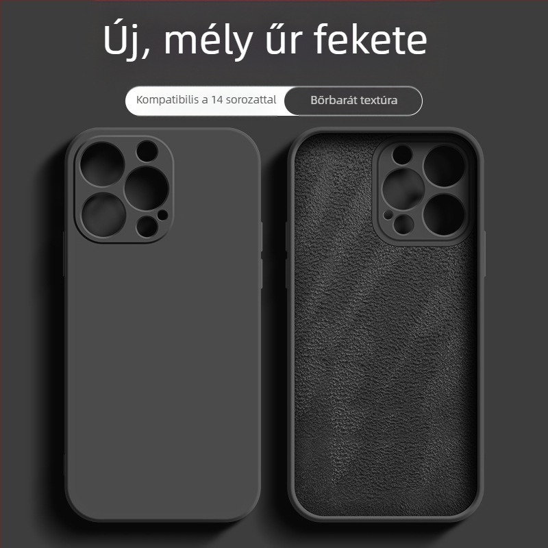 Apple 17Promax Liquid telefontokhoz alkalmas, iPhone 14Pro egyenes élű szilikon 13 ultravékony, mindenre kiterjedő Xr tok