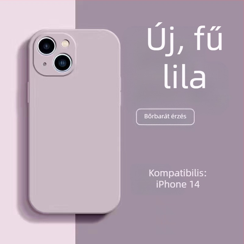 Apple 17Promax Liquid telefontokhoz alkalmas, iPhone 14Pro egyenes élű szilikon 13 ultravékony, mindenre kiterjedő Xr tok