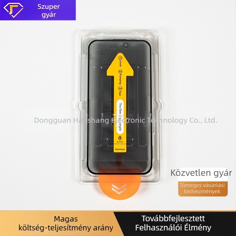 Pormentes raktár Apple 17Promax Corning edzett fólia iPhone 16/13/14 kukucskálásgátló 15 teljes képernyős mobiltelefon-fólia