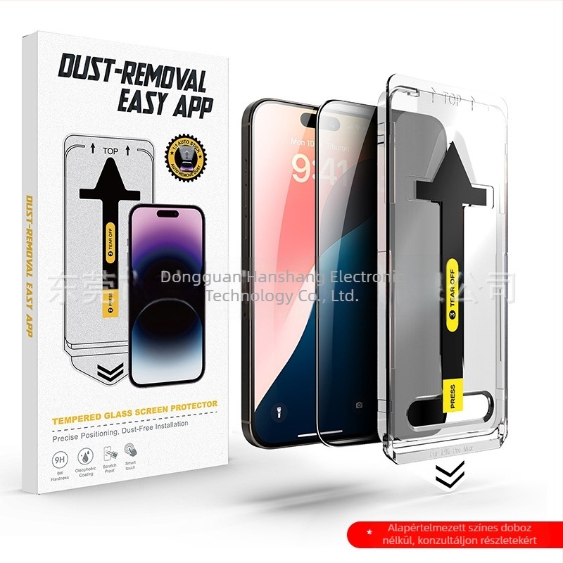 Pormentes raktár Apple 17Promax Corning edzett fólia iPhone 16/13/14 kukucskálásgátló 15 teljes képernyős mobiltelefon-fólia