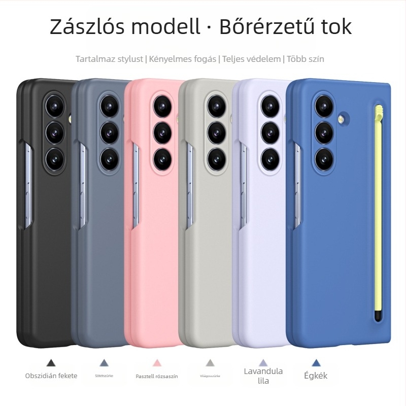 Samsung Z Fold7 mobiltelefon tokhoz alkalmas, hivatalos, azonos stílusú ház és fólia, amely Stylus Fold6/5/4 védőtokkal van integrálva.