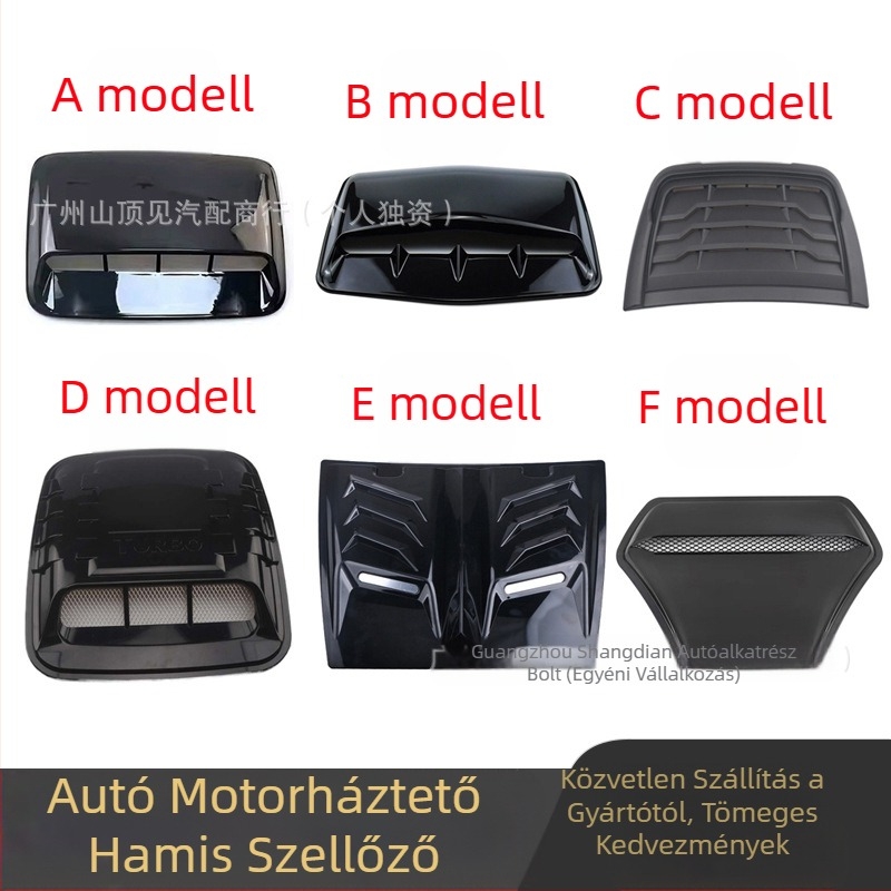 Autó motorháztető szimuláció légkivezető dekoratív burkolat fejfedél szellőző légbeömlő burkolat gyári közvetlen értékesítés különböző stílusokban
