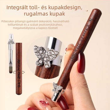 Kardamomos csillag pillangós körömdíszítő ecsetkészlet, nagy és kicsi kerek fototerápiás ecsetek, speciális ecsetek virágok festésére, vonalrajzolásra, színátmenetre, univerzális toll