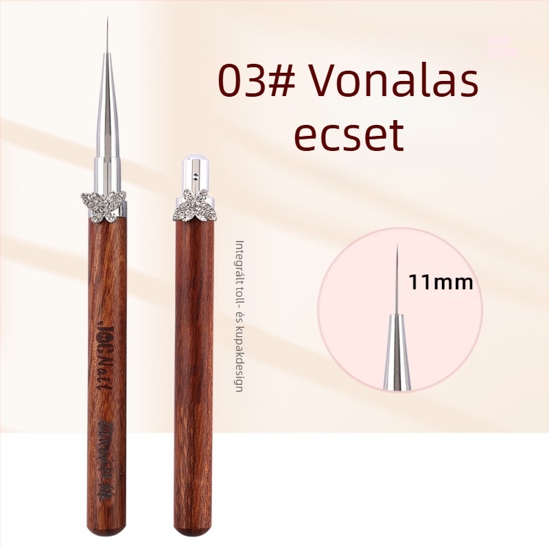 Kardamomos csillag pillangós körömdíszítő ecsetkészlet, nagy és kicsi kerek fototerápiás ecsetek, speciális ecsetek virágok festésére, vonalrajzolásra, színátmenetre, univerzális toll