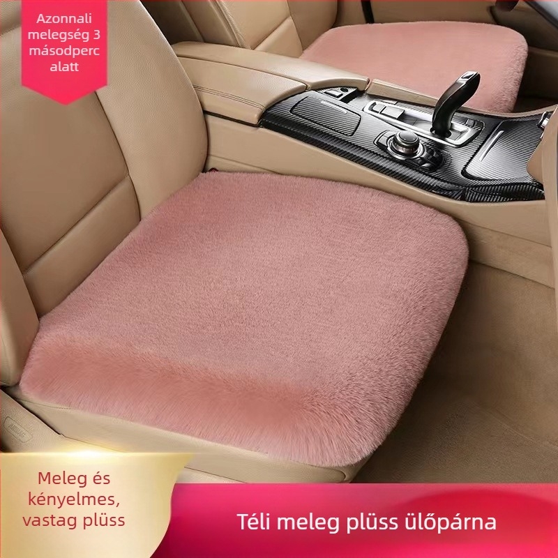 Téli autósüléspárna, szabadon kötő, meleg, univerzális üléspárna, nyúlszőrme utánzat, csúszásmentes, vastagított autósüléspárna, nagykereskedelmi autósüléspárna