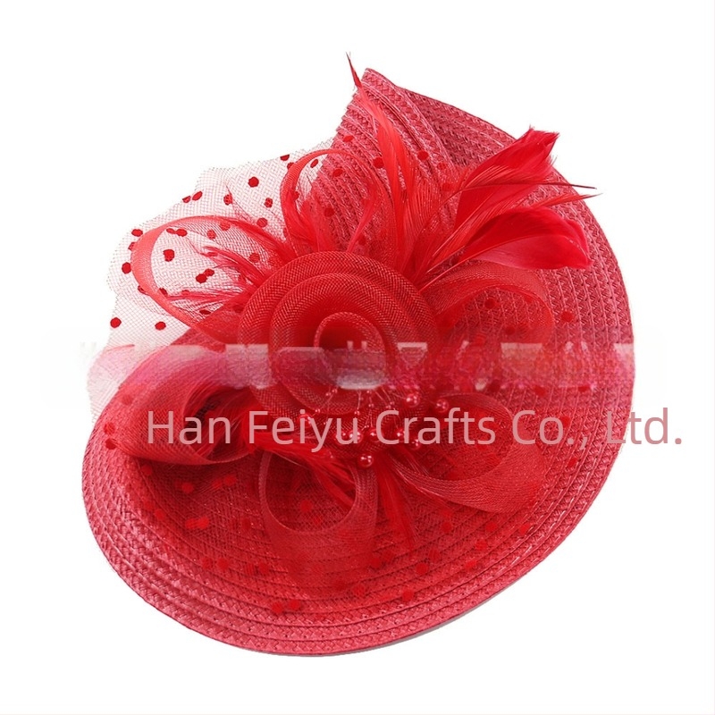 Népszerű Amazon kis kalap fejdíszek európai és amerikai menyasszonyi fejdíszek halloweeni hálós tollhaj kiegészítők zsoké klub kalap