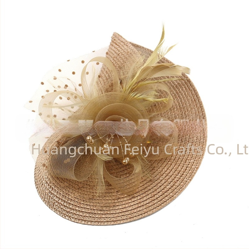 Népszerű Amazon kis kalap fejdíszek európai és amerikai menyasszonyi fejdíszek halloweeni hálós tollhaj kiegészítők zsoké klub kalap