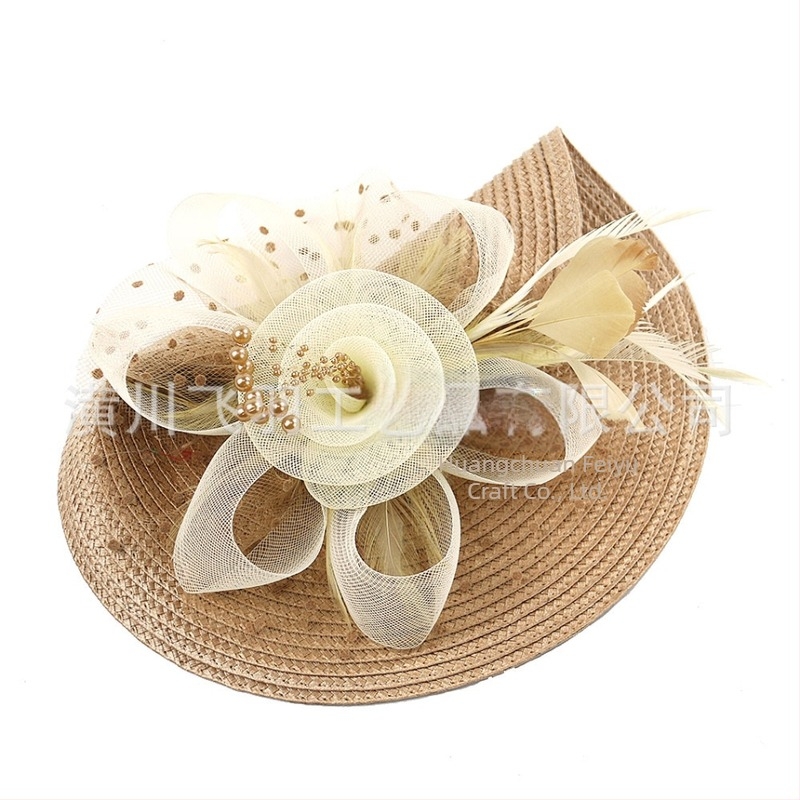 Népszerű Amazon kis kalap fejdíszek európai és amerikai menyasszonyi fejdíszek halloweeni hálós tollhaj kiegészítők zsoké klub kalap