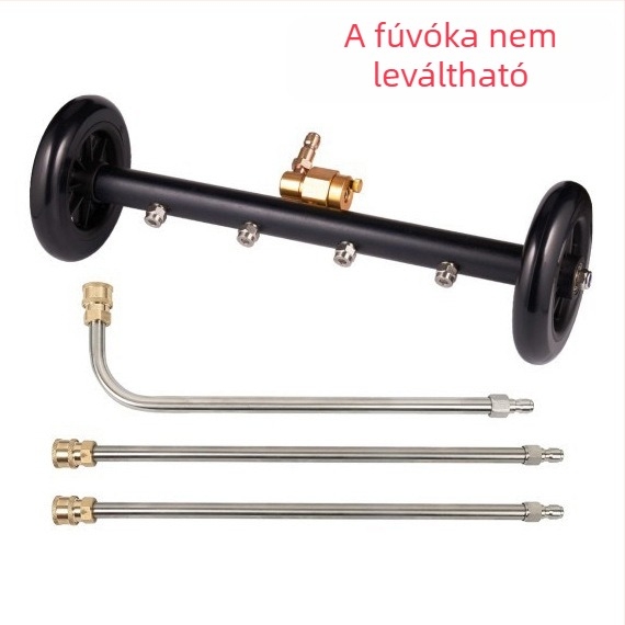 Határokon átnyúló nagynyomású autó alváz úttisztító 16 hüvelykes kettős funkciójú alváz fúvóka vízseprű 4000PSI