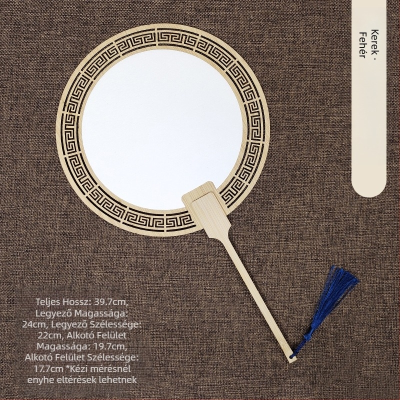 Klasszikus üreges Xuan papírlegyező, kétoldalas, üres, barkácsolás, kínai festészet, kézzel festett kalligráfia, félig főtt legyező, udvari legyező