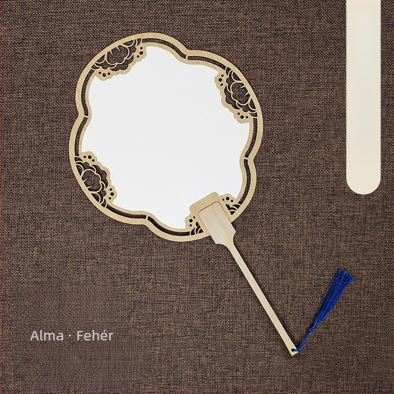 Klasszikus üreges Xuan papírlegyező, kétoldalas, üres, barkácsolás, kínai festészet, kézzel festett kalligráfia, félig főtt legyező, udvari legyező