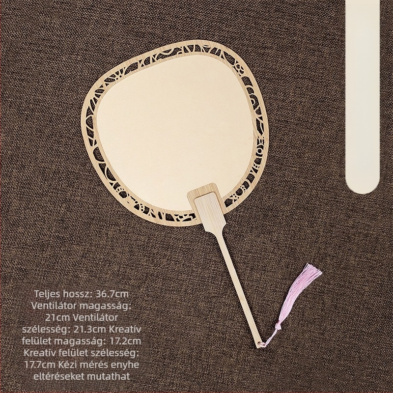 Klasszikus üreges Xuan papírlegyező, kétoldalas, üres, barkácsolás, kínai festészet, kézzel festett kalligráfia, félig főtt legyező, udvari legyező