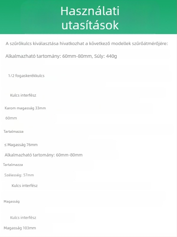 Olajszűrő elem kulcsgép szűrőkulcs olajrács eltávolító és kezelő szerszám szűrőkulcs sapka típus