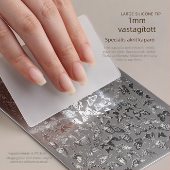 Gaoy Goya körömművészeti nyomtatás acéllemez penész csipke pillangó minta virág Guofeng transzfer eszköz szilikon bélyegző