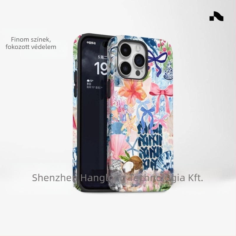 Népszerű külkereskedelmi sziget stílusú telefontok iPhone 16-hoz, új modell, két az egyben Apple 15 Pm ütésálló védőtok