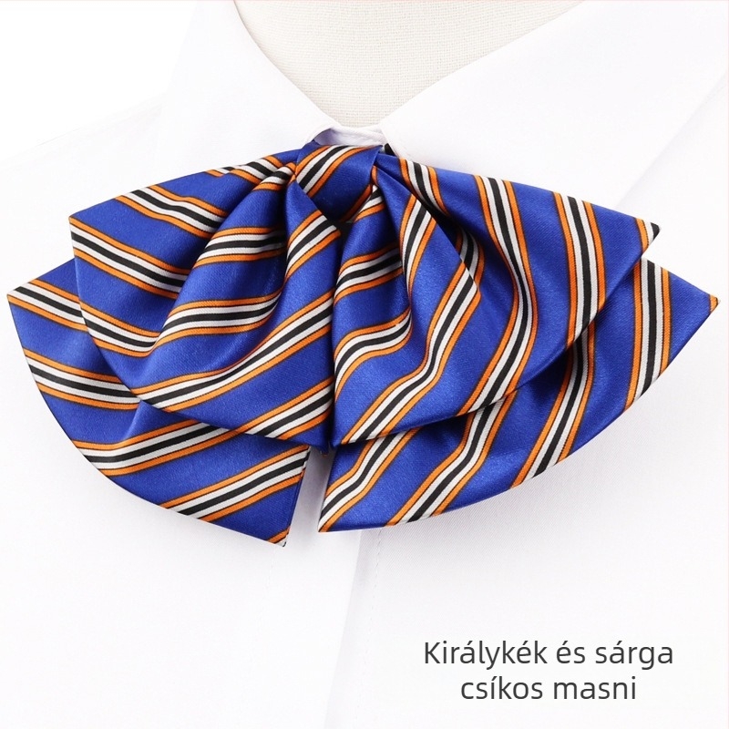 Professzionális galléros virágbank stewardess üzleti diák munkaruha egyenruhás ing női fűzős csokornyakkendő