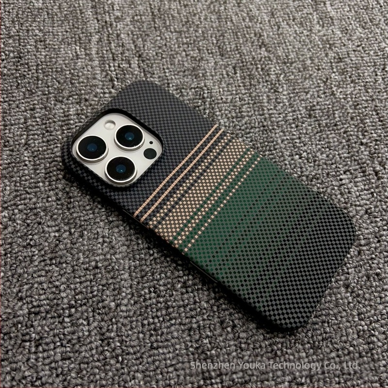 Fél csomag, iPhone 17Promax mobiltelefon tokhoz, szénszálas mintázatú mágneses Apple 16 ultravékony PC esésgátló tok