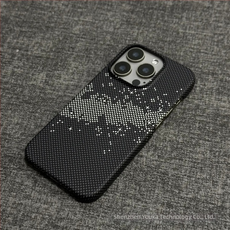 Fél csomag, iPhone 17Promax mobiltelefon tokhoz, szénszálas mintázatú mágneses Apple 16 ultravékony PC esésgátló tok