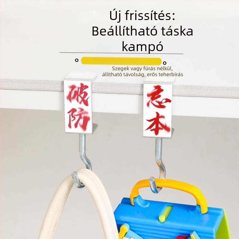 A6T absztrakt hátizsák akasztó általános és középiskolás diákoknak, levehető oldalsó akasztó íróasztalokhoz