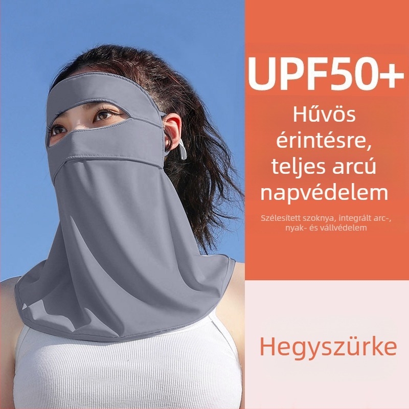 Teljes arcra való naptej UV-védelemmel ellátott jég selyem arcmaszk lovagló nőknek napvédő arc gini nyak arc szem sarokmaszk