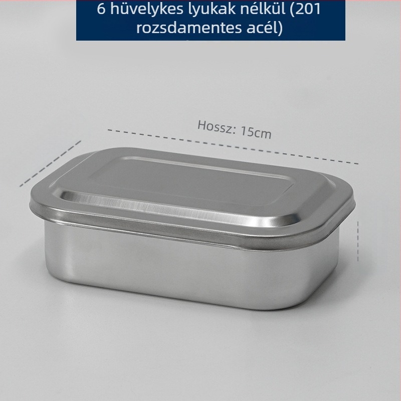 304 vastagított rozsdamentes acél fertőtlenítő doboz fedéllel és lyukakkal, vattapamacs kötszerrel, sebészeti fertőtlenítő négyzet alakú lemez, sebészeti műszerlemez