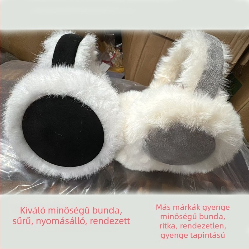 Új koreai stílusú fülpárnák őszi és téli Maillard meleg fülpárnák összecsukható hordozható hidegálló fagyálló plüss fülpárnák raktáron