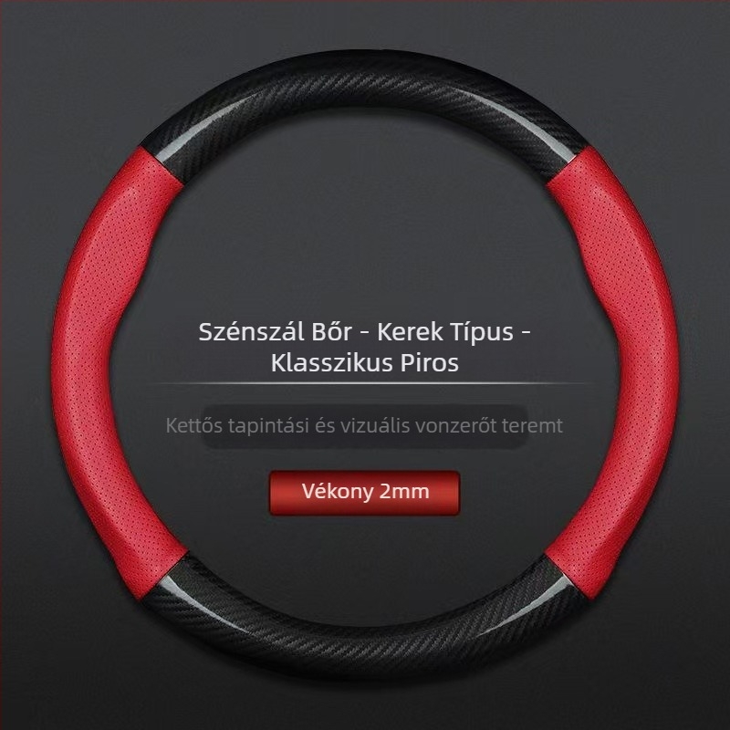Nagykereskedelmi autó kormánykerék borítás határokon átnyúló lélegző szénszálas sportmodell négy évszakos univerzális csúszásgátló kényelmes kopásálló fogantyúborítás