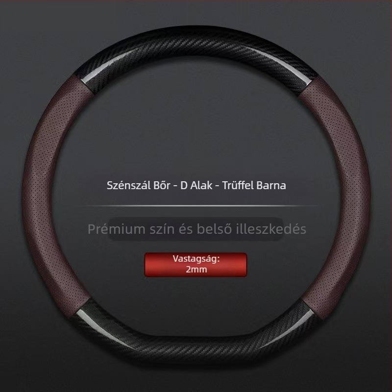 Nagykereskedelmi autó kormánykerék borítás határokon átnyúló lélegző szénszálas sportmodell négy évszakos univerzális csúszásgátló kényelmes kopásálló fogantyúborítás