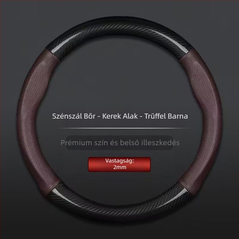 Nagykereskedelmi autó kormánykerék borítás határokon átnyúló lélegző szénszálas sportmodell négy évszakos univerzális csúszásgátló kényelmes kopásálló fogantyúborítás