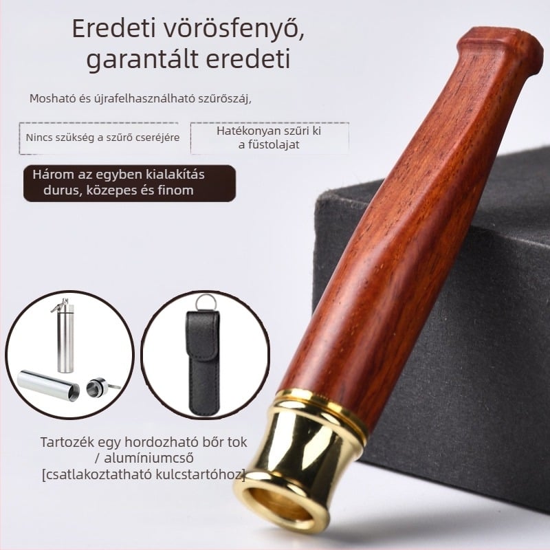 Jinsinan tömörfa cigarettaszűrő cigarettatartó szűrő durva, közepes és finom háromféle használatra keringető típus mosható