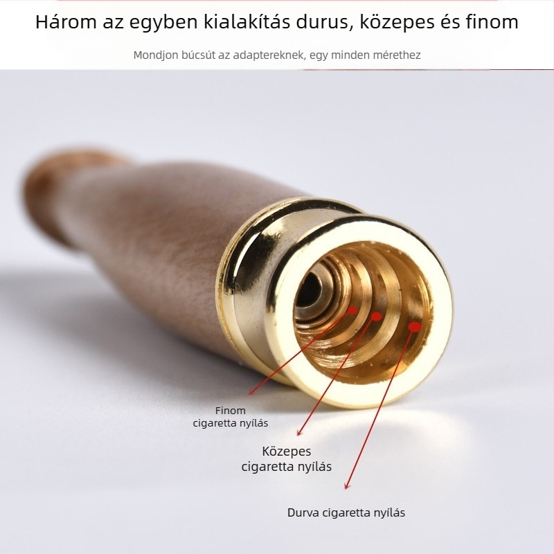 Jinsinan tömörfa cigarettaszűrő cigarettatartó szűrő durva, közepes és finom háromféle használatra keringető típus mosható