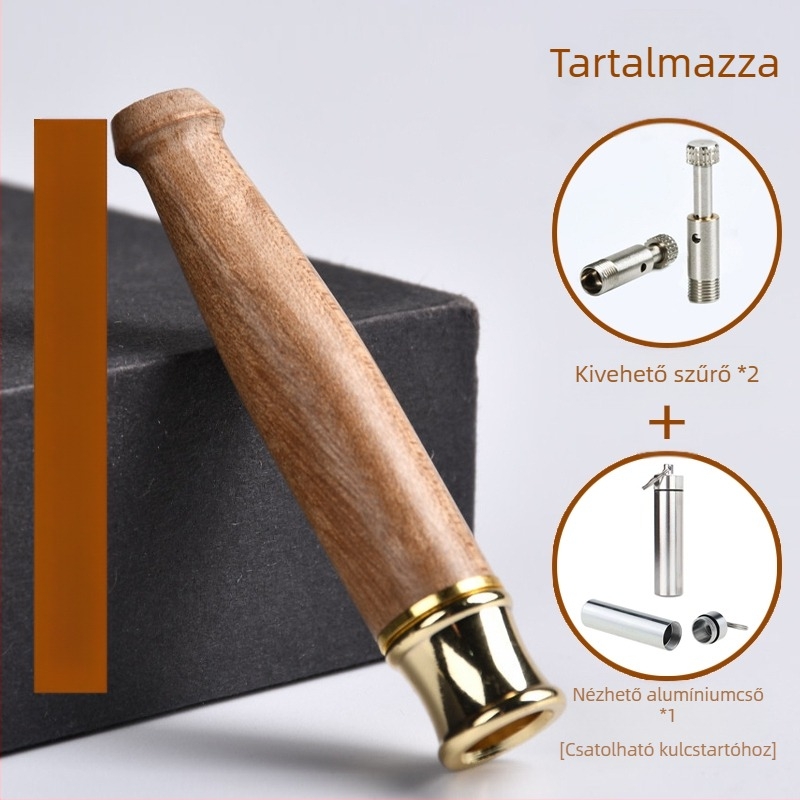 Jinsinan tömörfa cigarettaszűrő cigarettatartó szűrő durva, közepes és finom háromféle használatra keringető típus mosható