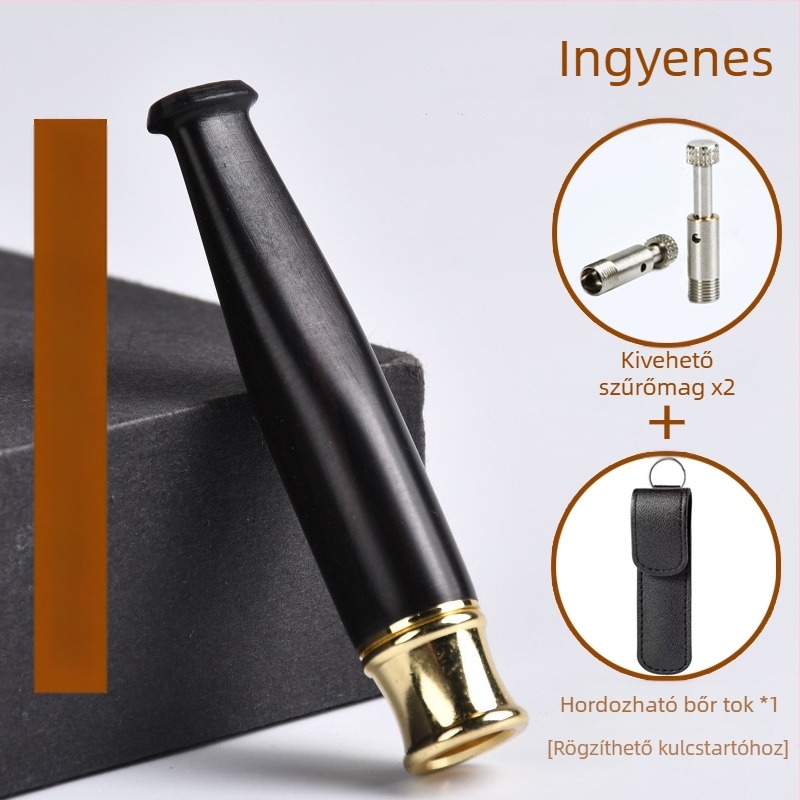 Jinsinan tömörfa cigarettaszűrő cigarettatartó szűrő durva, közepes és finom háromféle használatra keringető típus mosható