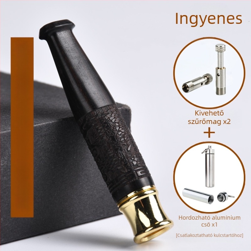 Jinsinan tömörfa cigarettaszűrő cigarettatartó szűrő durva, közepes és finom háromféle használatra keringető típus mosható