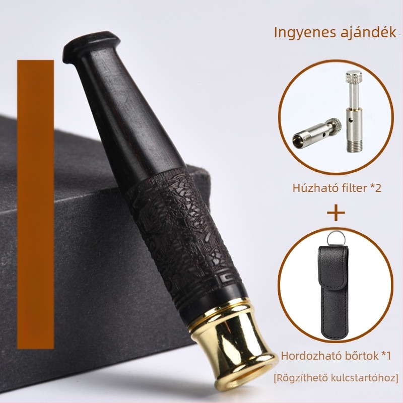 Jinsinan tömörfa cigarettaszűrő cigarettatartó szűrő durva, közepes és finom háromféle használatra keringető típus mosható