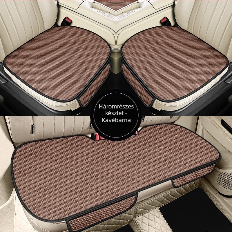 Autós párna Nyári jég selyem lélegző párna Négy évszak univerzális szövet háromrészes autós üléspárna háttámla nélkül hűvös párna