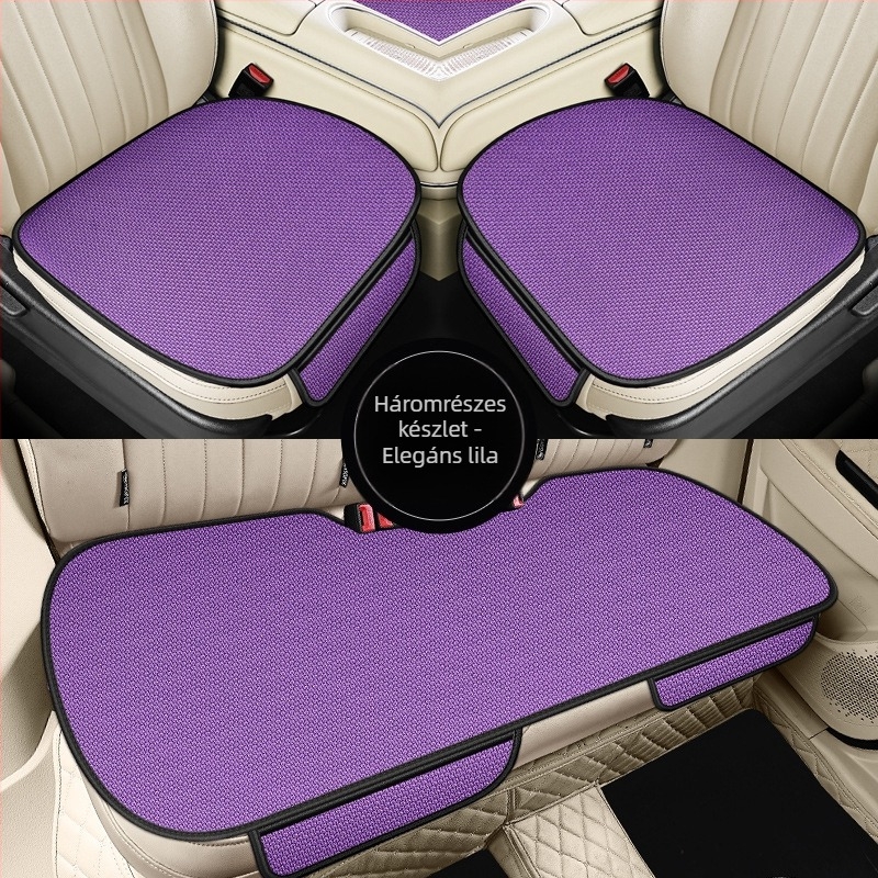 Autós párna Nyári jég selyem lélegző párna Négy évszak univerzális szövet háromrészes autós üléspárna háttámla nélkül hűvös párna