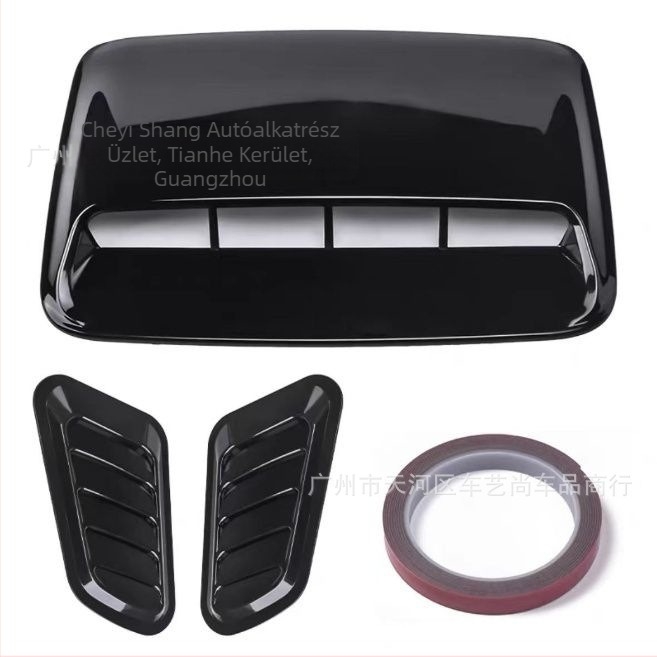 Autó univerzális dekoratív motorháztető hamis légbeömlő matrica motorháztető személyre szabott kreatív motor légbeömlő kiegészítők módosítása