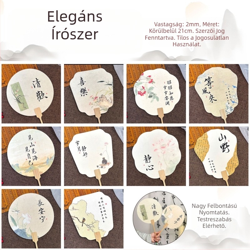 Luoyang bazsarózsa viráglegyező, kulturális és kreatív ősi stílusú virág alakú legyező, nemzeti trendi festői helyszíni bejelentkezés, táncos kézműves legyező testreszabása