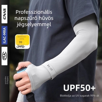Férfi napvédő jégvédő ujjak nyári laza, plus size UV-védő jégvédő selyem ujjak kültéri vezetéshez kerékpározáshoz karvédők